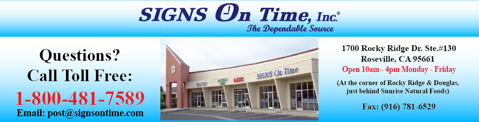Signs On Time - Signs, Posters, Decals, and banners in Roseville, CA 